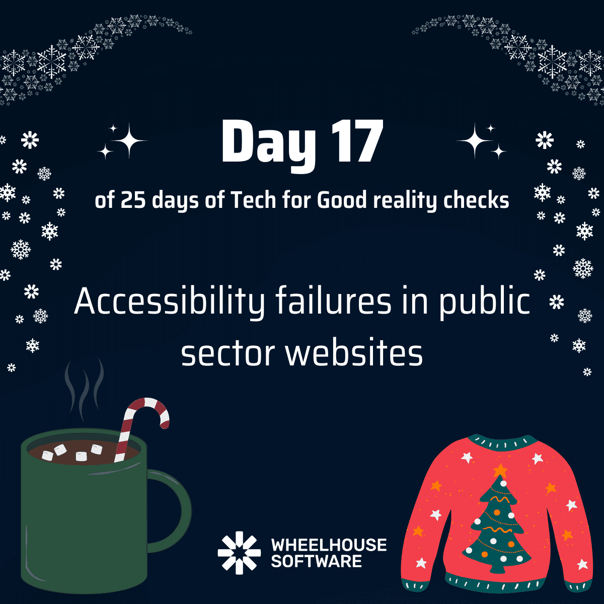 Day 17 of 25 days of Tech for Good reality checks. Accessibility failures in public sector websites.