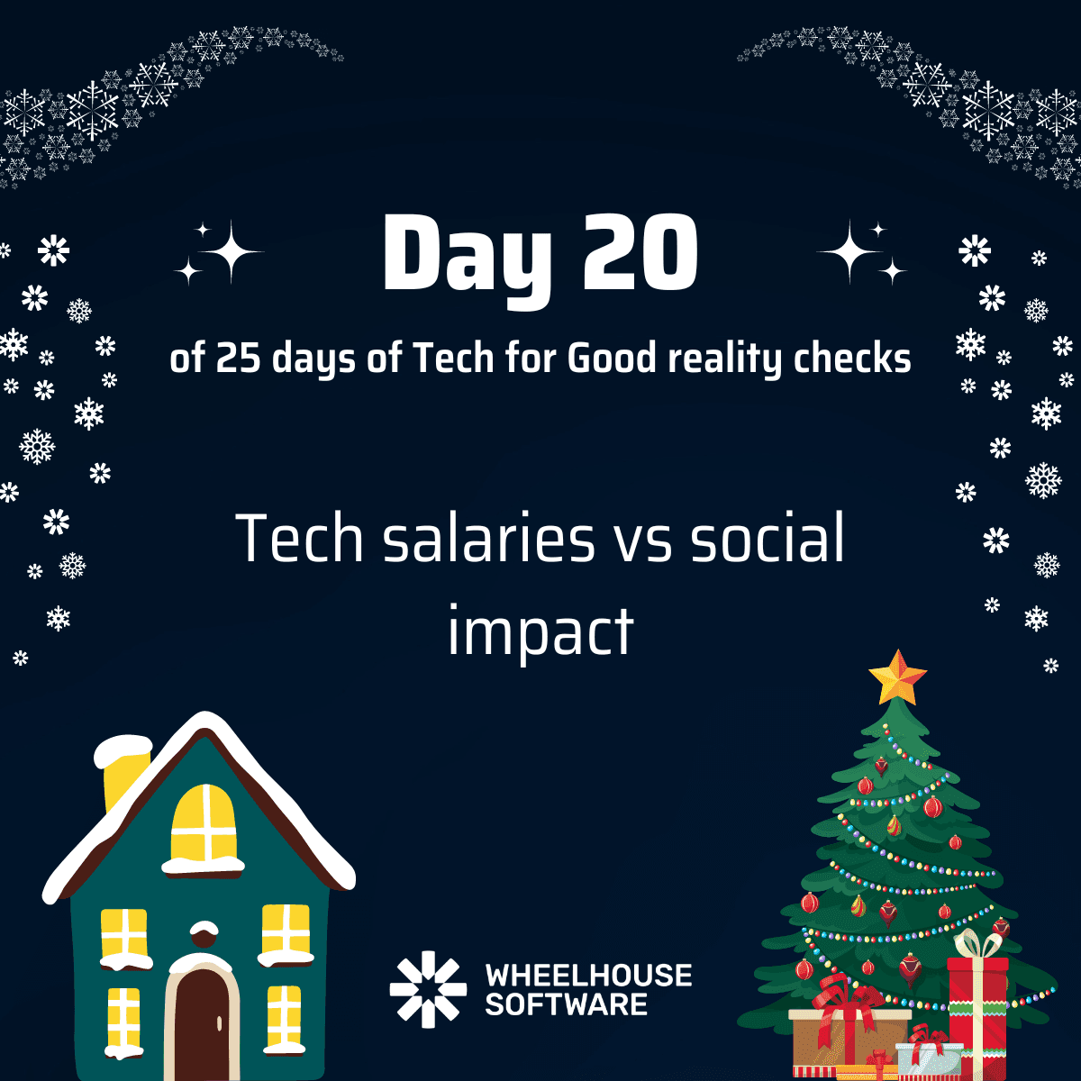 Day 20 of 25 days of Tech for Good reality checks. Tech salaries vs social impact.