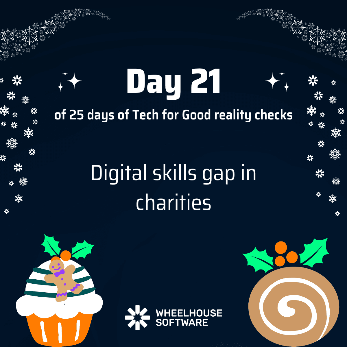 Day 21 of 25 days of Tech for Good reality checks. Digital skills gap in charities.